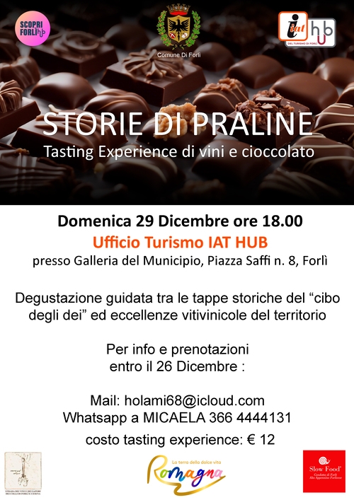 Storie di praline - Tasting Experience di vini e cioccolato