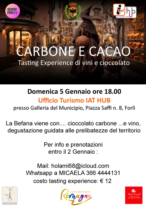 Carbone e Cacao - Tasting Experience di vini e cioccolato