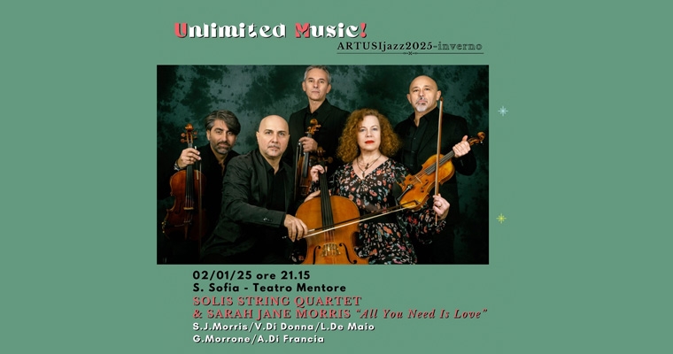 ARTUSI JAZZ 2025 INVERNO: SOLIS STRING QUARTET & SARAH JANE MORRIS