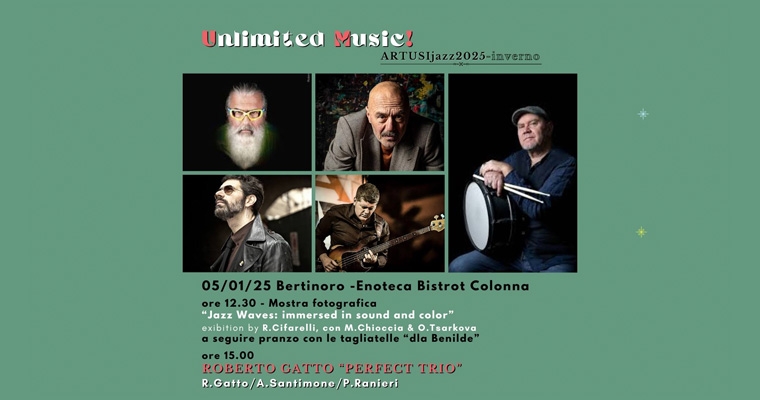 ARTUSI JAZZ 2025 INVERNO: Jazz Waves + Roberto Gatto Perfect Trio