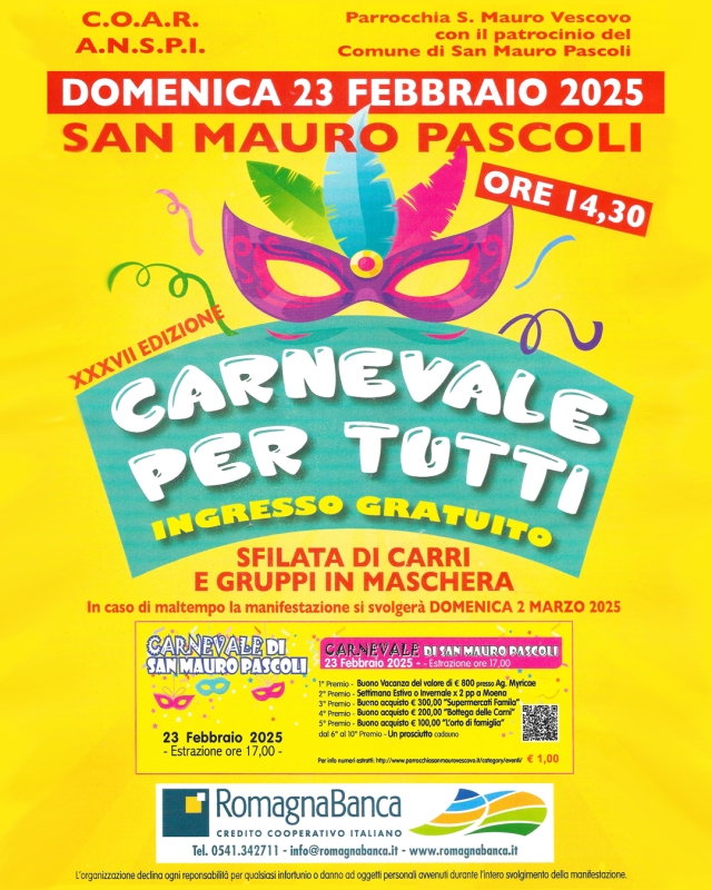 Carnevale a San Mauro Pascoli