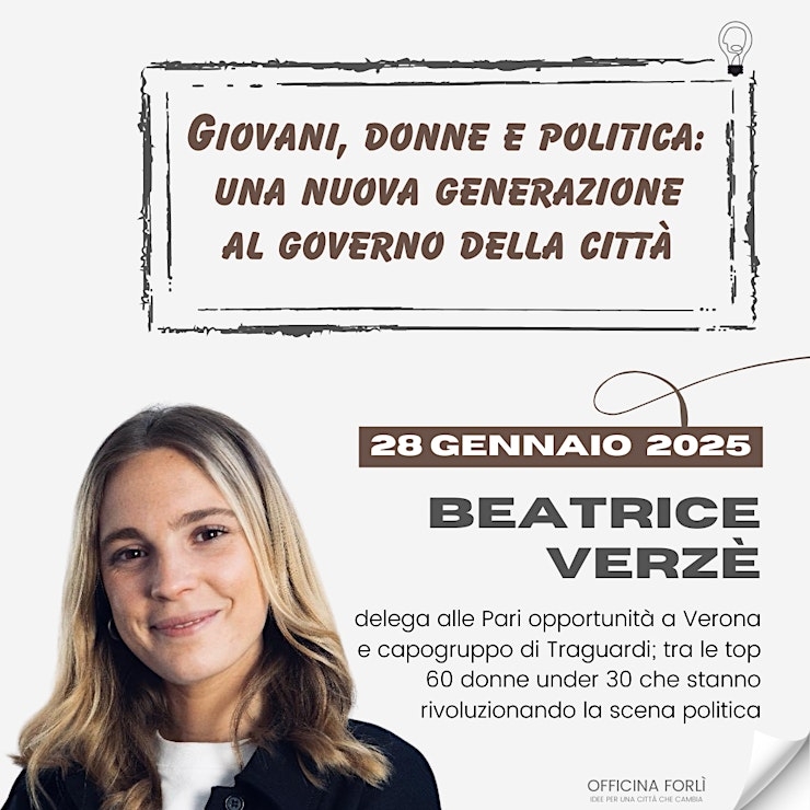 Officina Forlì: Idee per una Città che cambia: Giovani, donne e politica